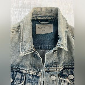 All Saint Distressed Jean Jacket- size small